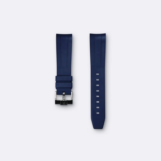 Curved Rubber for Blancpain x Swatch - Navy Blue
