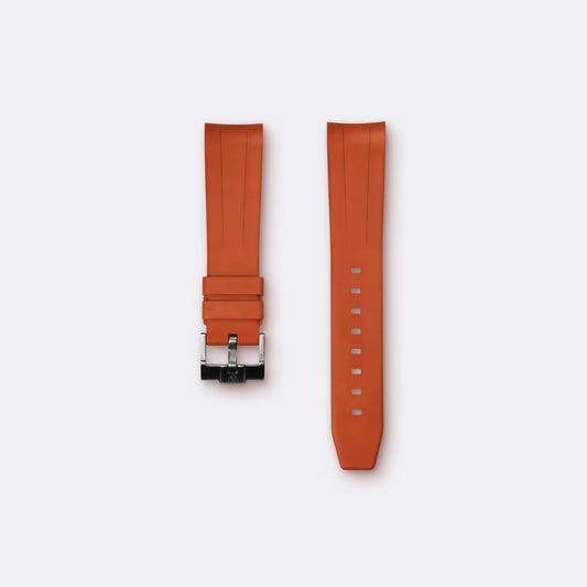 Curved Rubber for Blancpain x Swatch - Brick Red