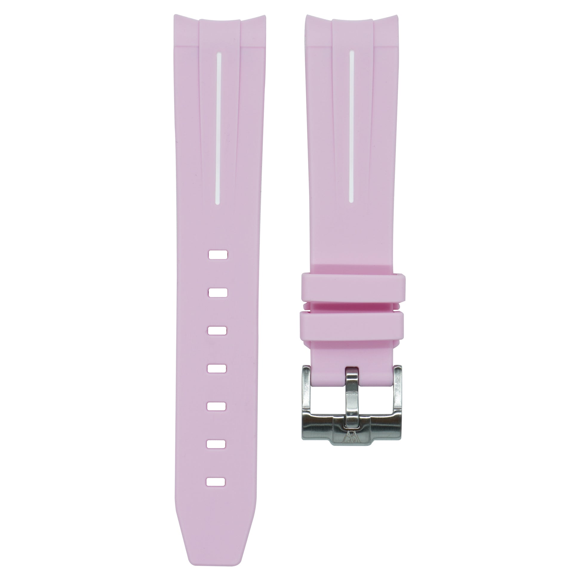 Curved Rubber Strap - Pink - Watch Snob